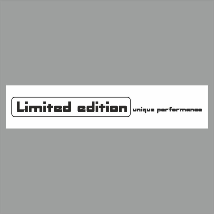 

Полоса на лобовое стекло "Limited edition", белая, 1300 х 170 мм