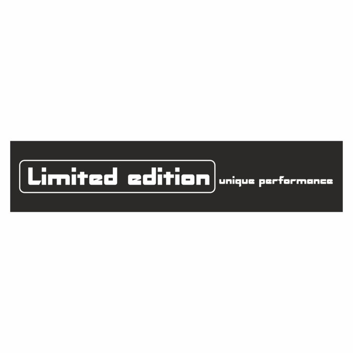 

Полоса на лобовое стекло "Limited edition", черная, 1300 х 170 мм