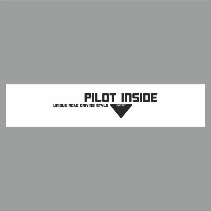 

Полоса на лобовое стекло "PILOT INSIDE", белая, 1300 х 170 мм