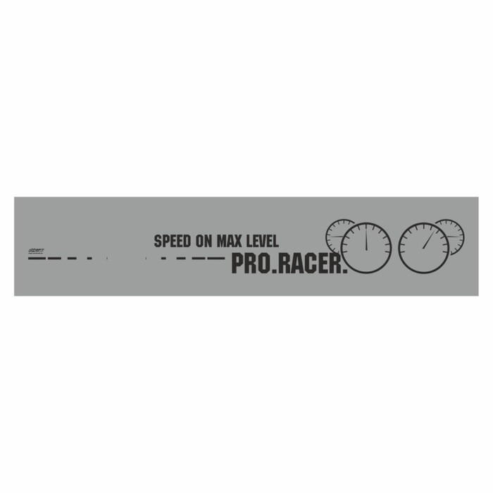 Полоса на лобовое стекло PRO. RACER, серебро, 1300 х 170 мм
