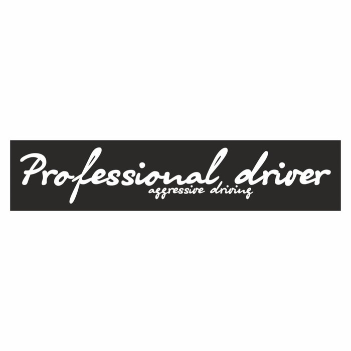 Полоса на лобовое стекло Professional driverf, черная, 1300 х 170 мм