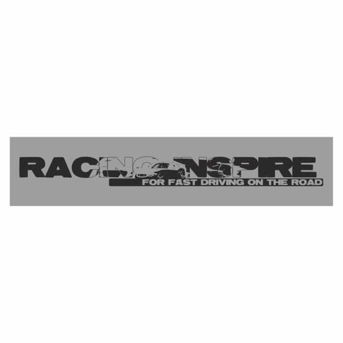 

Полоса на лобовое стекло "RACING INSPIRE", серебро, 1300 х 170 мм