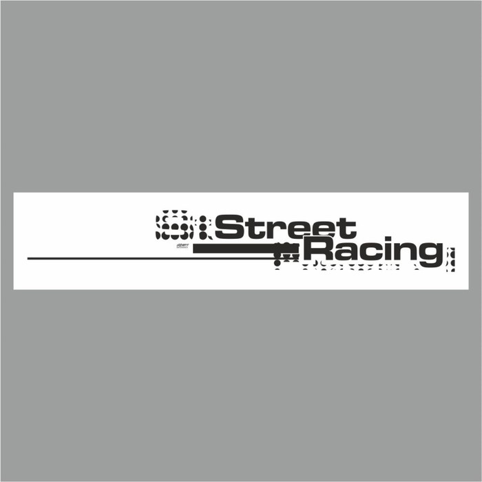 

Полоса на лобовое стекло "STREET RACING", белая, 1300 х 170 мм