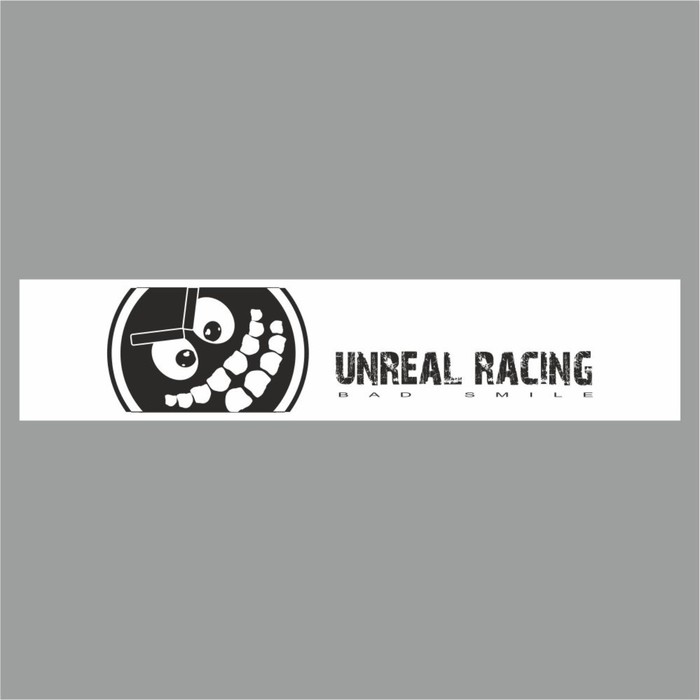 

Полоса на лобовое стекло "Unreal Racing", белая, 1300 х 170 мм