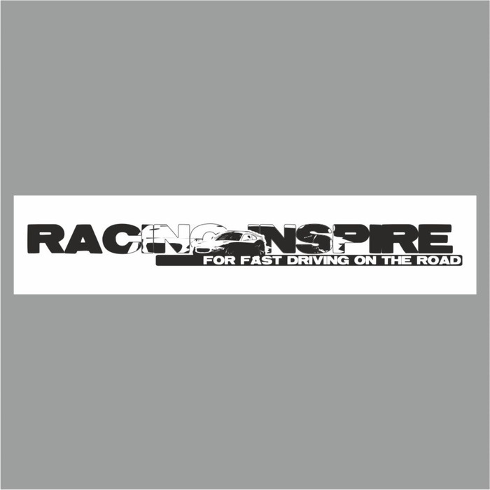 Полоса на лобовое стекло RACING INSPIRE, белая, 1600 х 170 мм полоса на лобовое стекло black racing белая 1600 х 170 мм