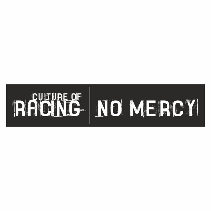 Полоса на лобовое стекло RACING NO MERCY, черная, 1600 х 170 мм