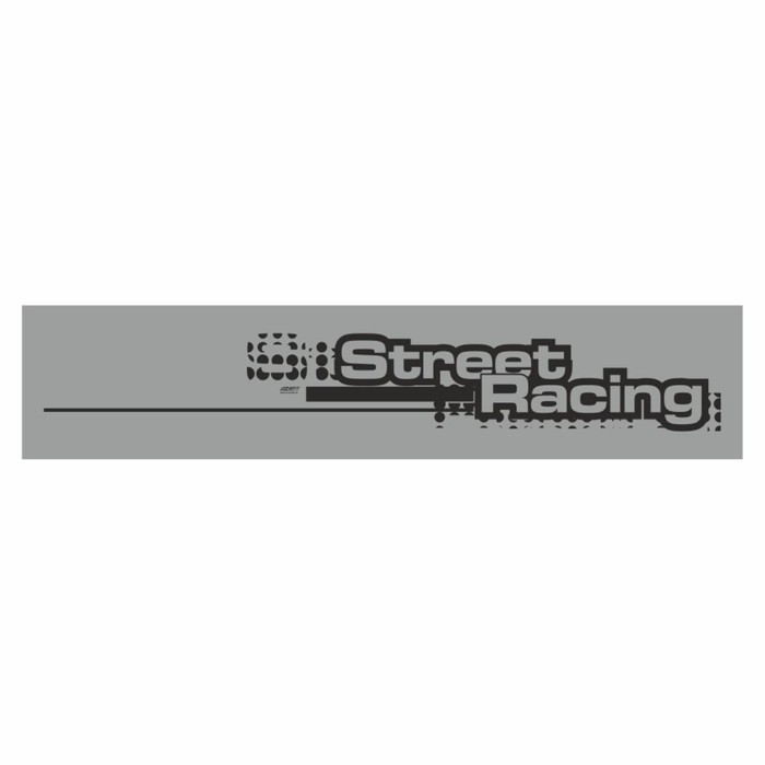 

Полоса на лобовое стекло "STREET RACING", серебро, 1600 х 170 мм