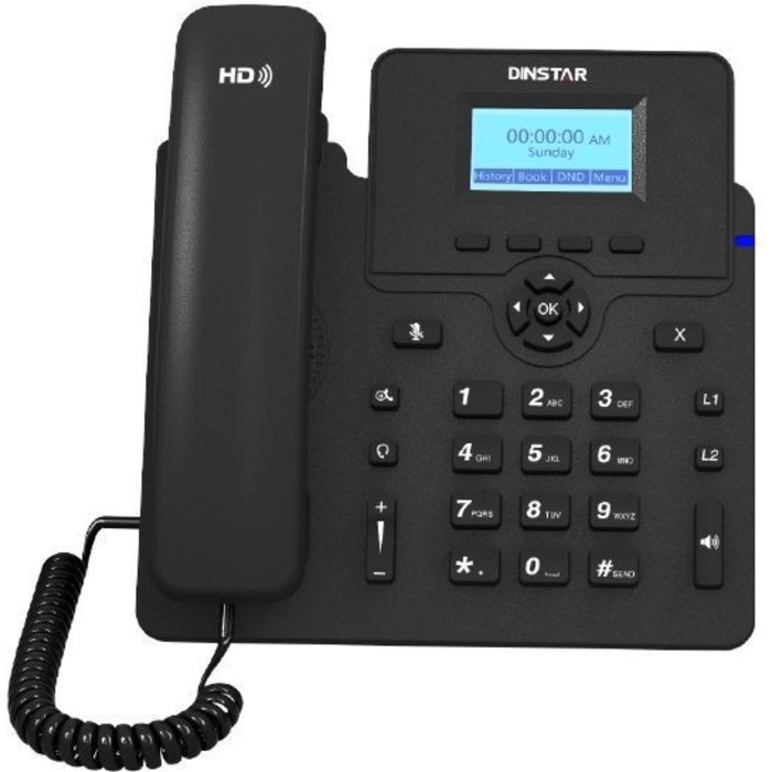 Телефон IP Dinstar C61SP, чёрный