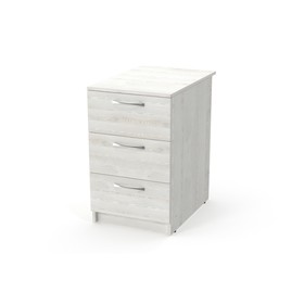 

Тумба стационарная с 3-мя ящиками STEP, 400 × 530 × 730 мм, цвет сосна белая