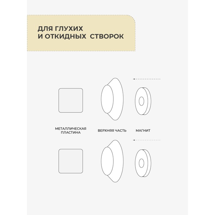 фото Магниты для нижней фиксации рулонных штор decofest , 2 шт