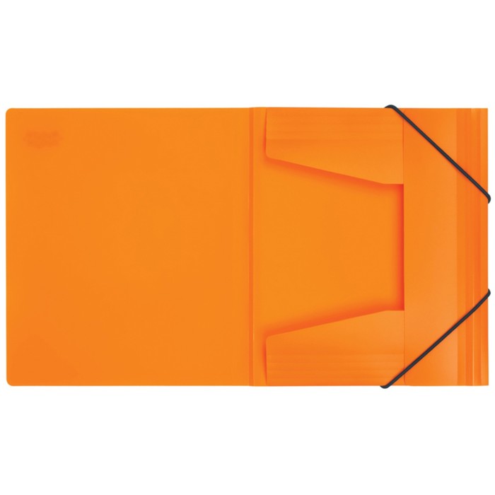 Папка на резинке А5, 500 мкм, Calligrata, корешок 30 мм, неоновая, оранжевая