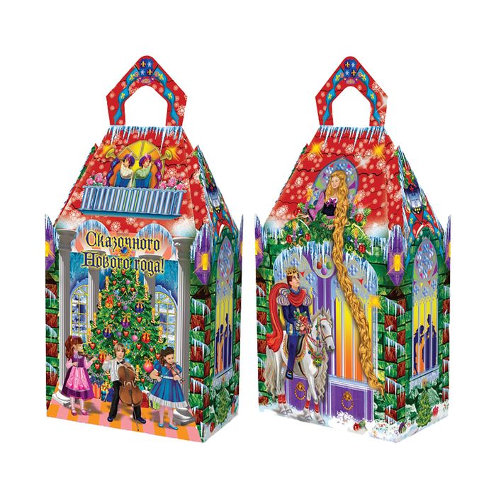 Подарочная коробка "Встреча" замок, сборная, 14,6 х 8,2 х 24,5 см