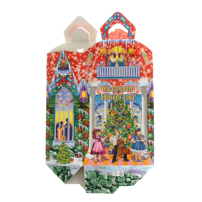 Подарочная коробка "Встреча" замок, сборная, 14,6 х 8,2 х 24,5 см