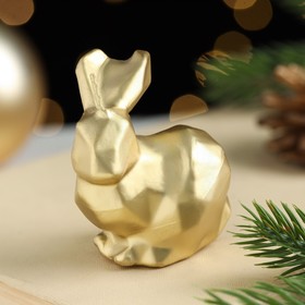 Свеча фигурная новогодняя 'Кролик.Геометрия',5,5х5,6 см, золото Ош
