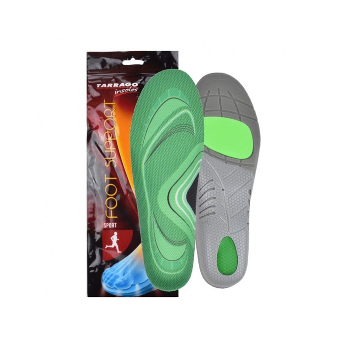 Стельки спортивные Tarrago Foot Support, анатомические, ткань, размер 36-37 cтельки спортивные tarrago dynamic support анатомические велюр размер 35 37