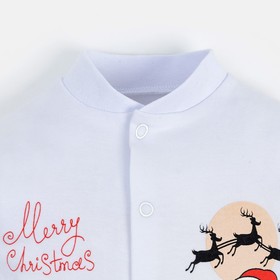 

Комбинезон детский "Merry Christmas", цвет белый, рост 62 см