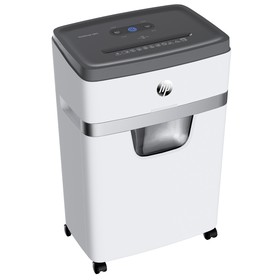 

Шредер HP OneShred 18CC, фрагменты 4х35мм, 18 листов, скрепки, скобы,пл.карты