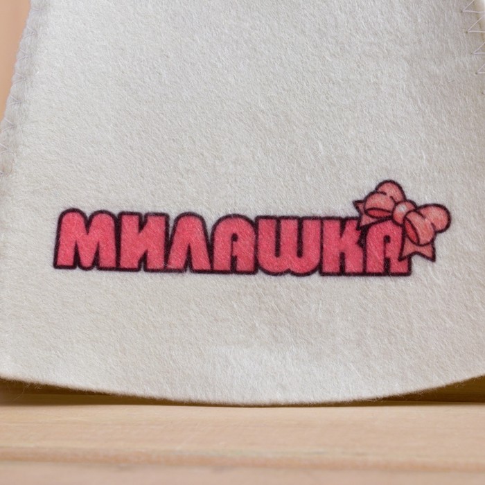 фото Шапка для бани с детским принтом "милашка" добропаровъ