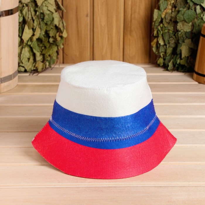 Шапка - панама для бани РОССИЯ шапка банная панама россия