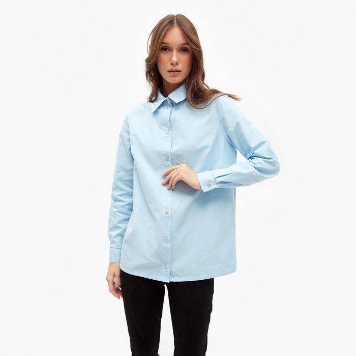 Рубашка женская MINAKU: Classic цвет голубой, размер 50