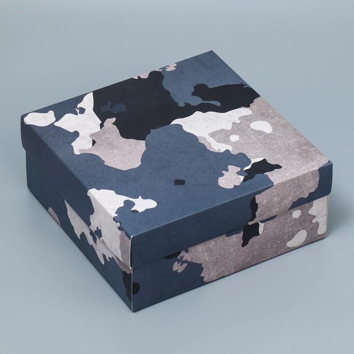 Коробка подарочная складная, упаковка, «Хаки», 17 х 17 х 7 см