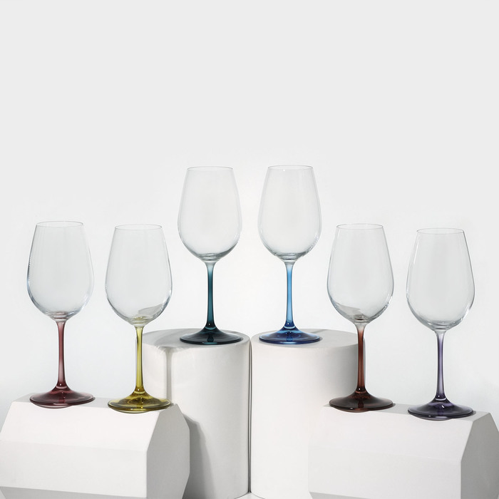 Набор бокалов для вина «Виола», 350 мл, 6 шт набор бокалов для вина waterfall 6 шт 350 мл