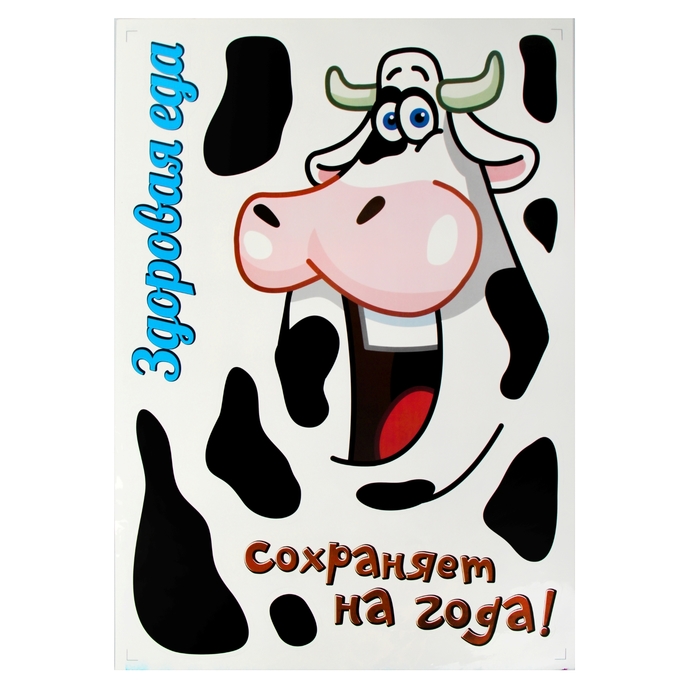 Наклейка для холодильника "Здоровая еда", 2 листа