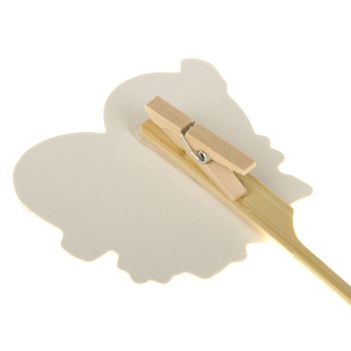 Топер-декор на палочке с прищепкой «Голуби», набор 6 шт, 6,8 × 5,5 см