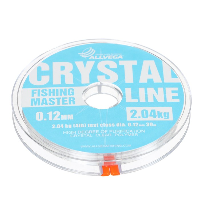 фото Леска монофильная allvega fishing master crystal, диаметр 0.12 мм, тест 2.04 кг, 30 м