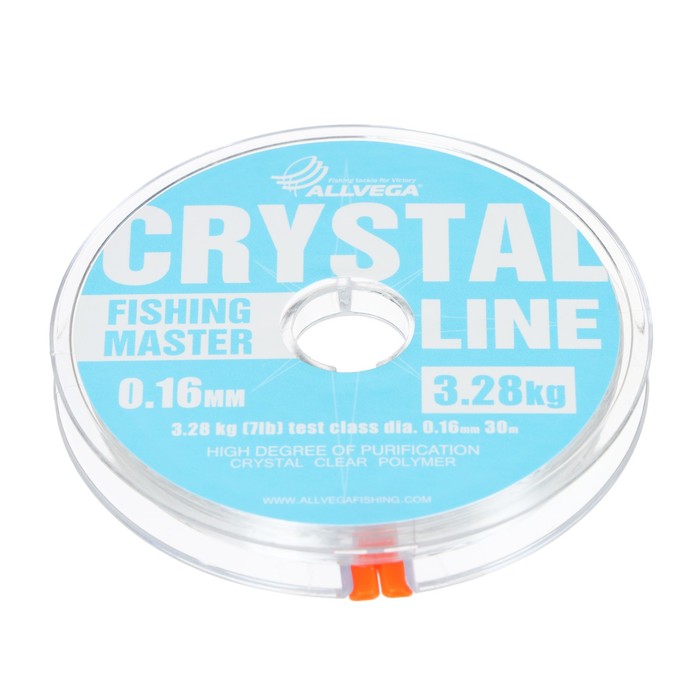 фото Леска монофильная allvega fishing master crystal, диаметр 0.16 мм, тест 3.28 кг, 30 м