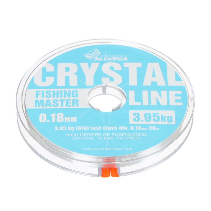 фото Леска монофильная allvega fishing master crystal, диаметр 0.18 мм, тест 3.95 кг, 30 м