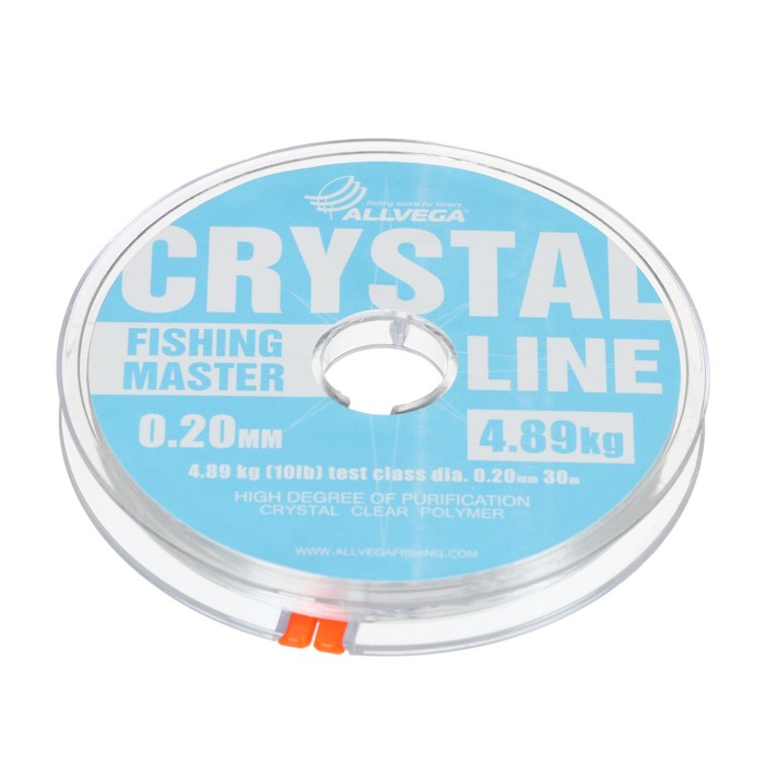 фото Леска монофильная allvega fishing master crystal, диаметр 0.20 мм, тест 4.89 кг, 30 м