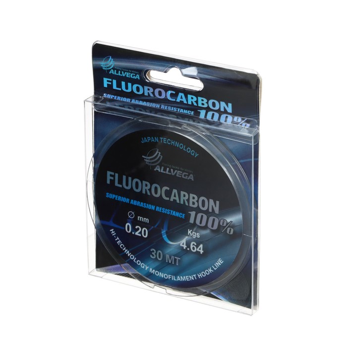 

Леска монофильная ALLVEGA FX Fluorocarbon 100%, диаметр 0.20 мм, тест 4.64 кг, 30 м, прозрачная