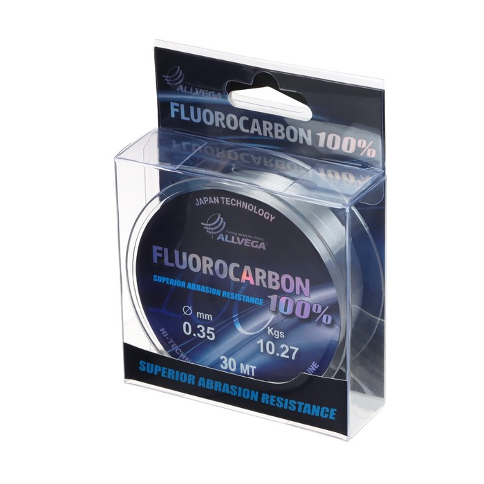 

Леска монофильная ALLVEGA FX Fluorocarbon 100%, диаметр 0.35 мм, тест 10.27 кг, 30 м, прозрачная