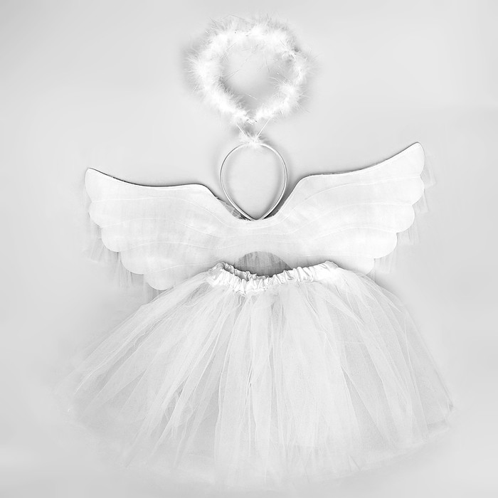 Карнавальный набор «Ангел», 3 предмета: юбка, ободок, крылья карнавальный набор принцесса 2 предмета юбка ободок