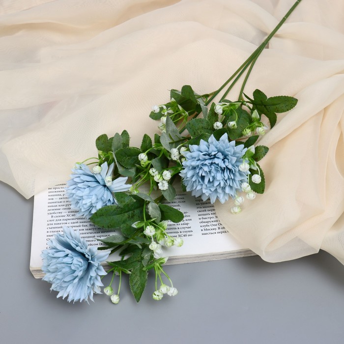 Цветы искусственные Клевер гибридный 7х61 см, голубой