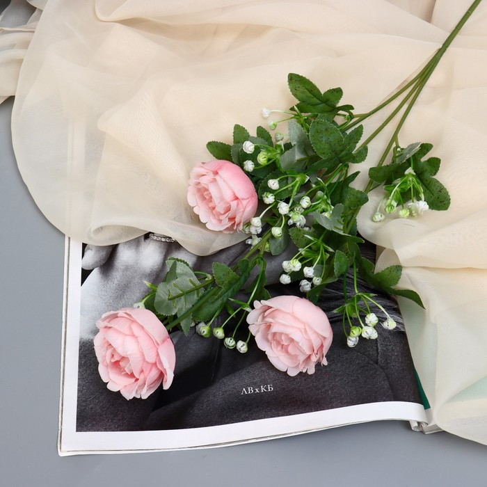 Цветы искусственные Роза Амория 7х62 см, светло-розовый