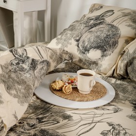 

Постельное бельё Евро Ночь Нежна Зайка моя 220х200, 220х215, 70х70см 2шт, бязь 120гм, 100% хлопок