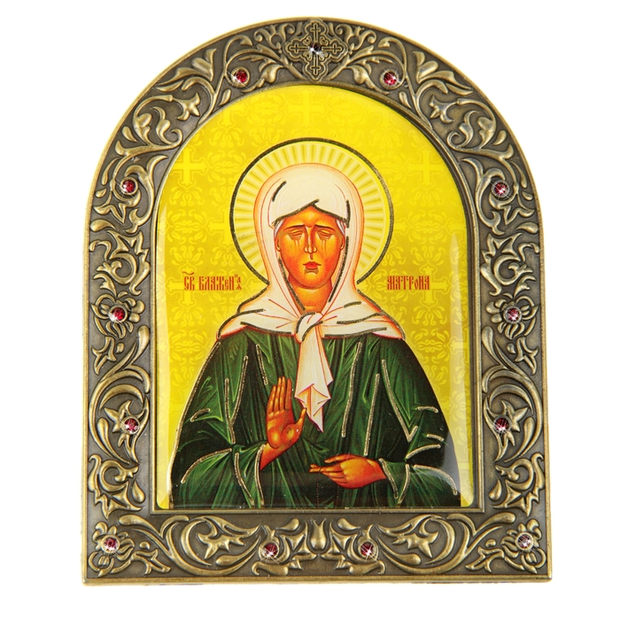 Икона "Матрона Московская" на подставке