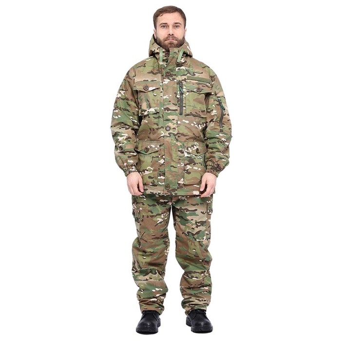 фото Костюм демисезонный, куртка/брюки, цвет кмф мультикам, размер 52-54, рост 170-176