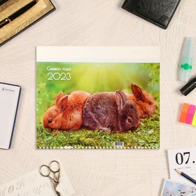 

Календарь квартальный, моно "Символ Года - 3" 2023 год, 30х46см