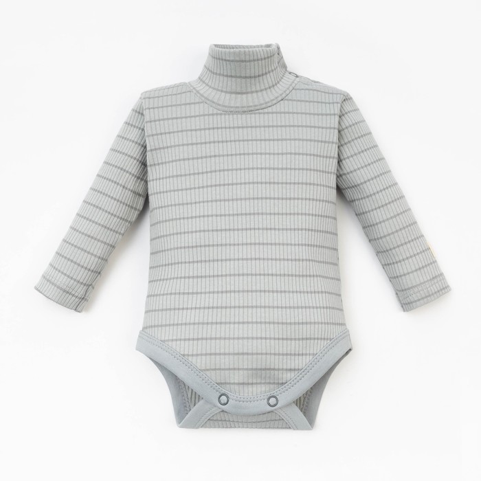 

Боди (водолазка) Крошка Я, BASIC LINE, рост 62-68 см, полоска серая