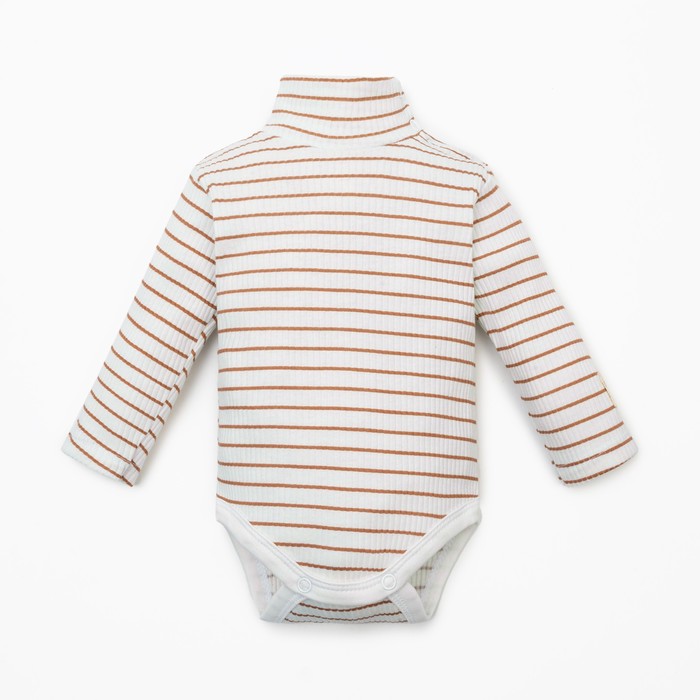 

Боди (водолазка) Крошка Я, BASIC LINE, рост 86-92 см, полоска бежевая