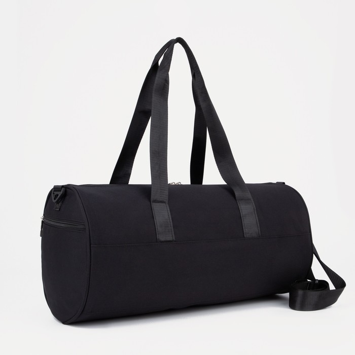 фото Сумка спортивная на молнии, наружный карман, цвет чёрный