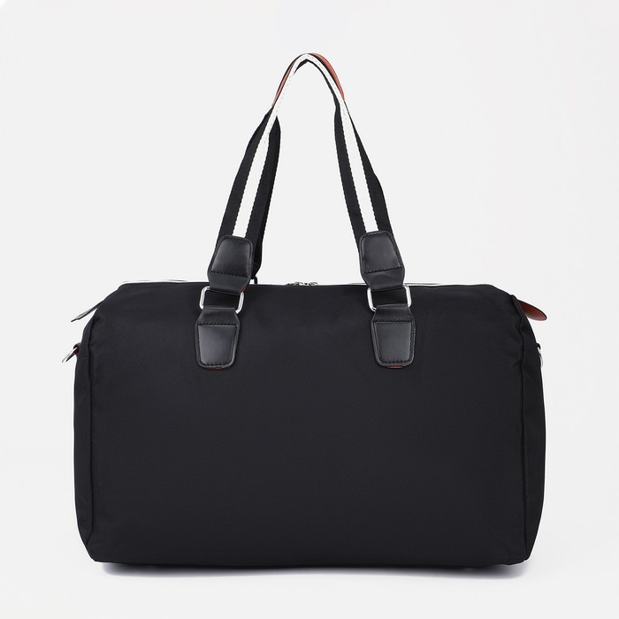 фото Сумка спортивная на молнии, цвет чёрный