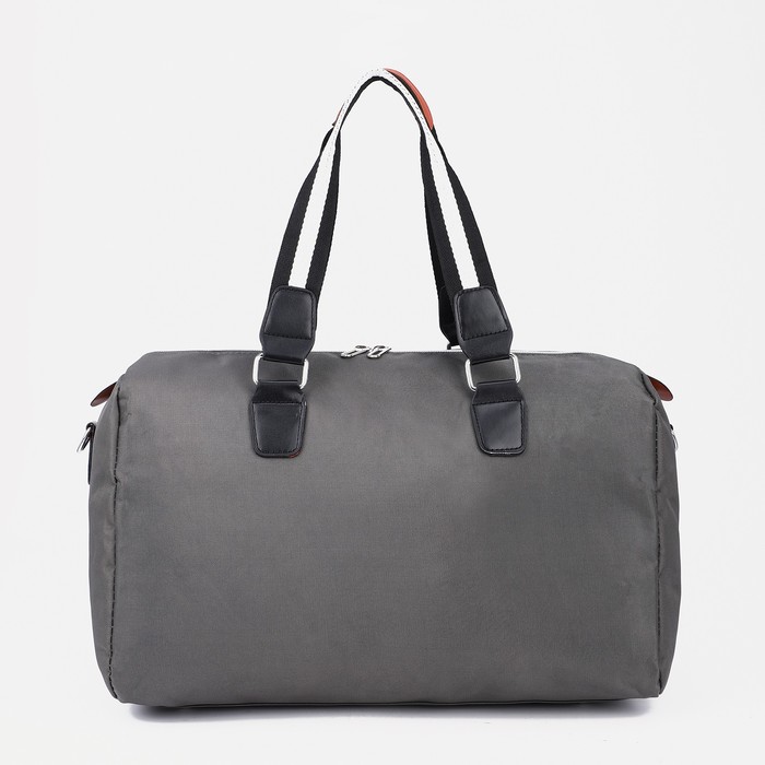 фото Сумка спортивная на молнии, цвет серый