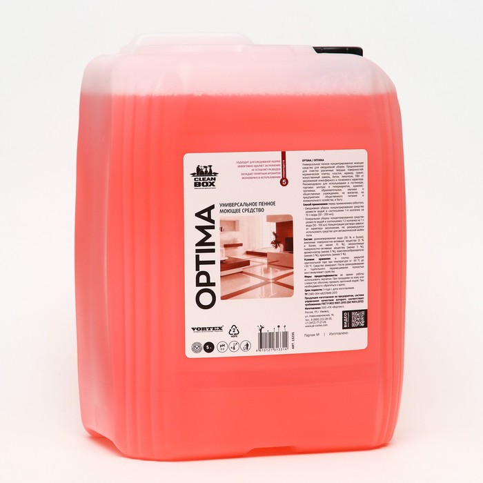 Моющее средство CleanBox OPTIMA, универсальное, пенное, 5 л моющее средство cleanbox optima gel универсальное пенное 5 л