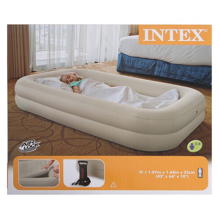 Кровать надувная 2 в 1, 107x168x25 (ручной насос в комплекте), от 3-8 лет 66810 INTEX