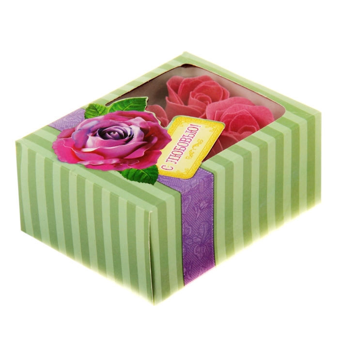 Мыльные лепестки в картонной коробке "С любовью"