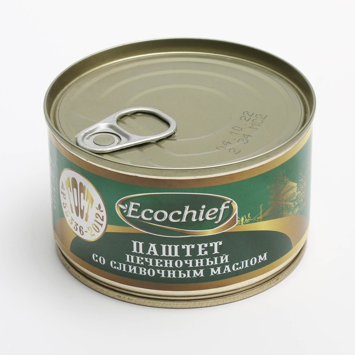 

Паштет ПЕЧЕНОЧНЫЙ со сливочным маслом ГОСТ ж/б ключ 230 г Ecochief